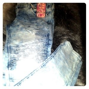 Moto jeans distressed